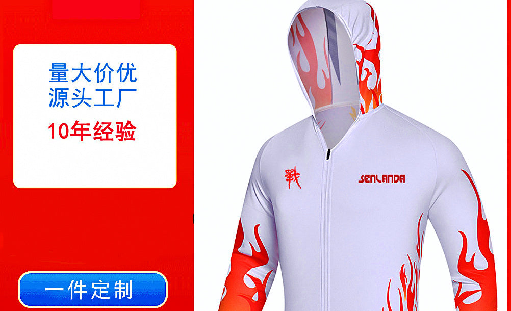 Quick-Dry UV Fishing Sun Shirt, Breathable, White – product photo