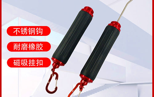Line Puller Handle & Knotting Bar, Aluminum + Silicone – product photo