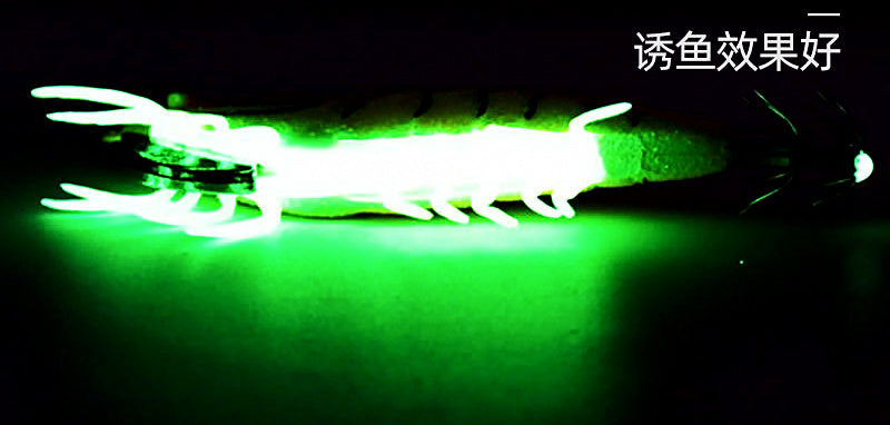 Glow Squid Jigs, Size 3.5 Wood Shrimp Egi, 8-Pack – product photo