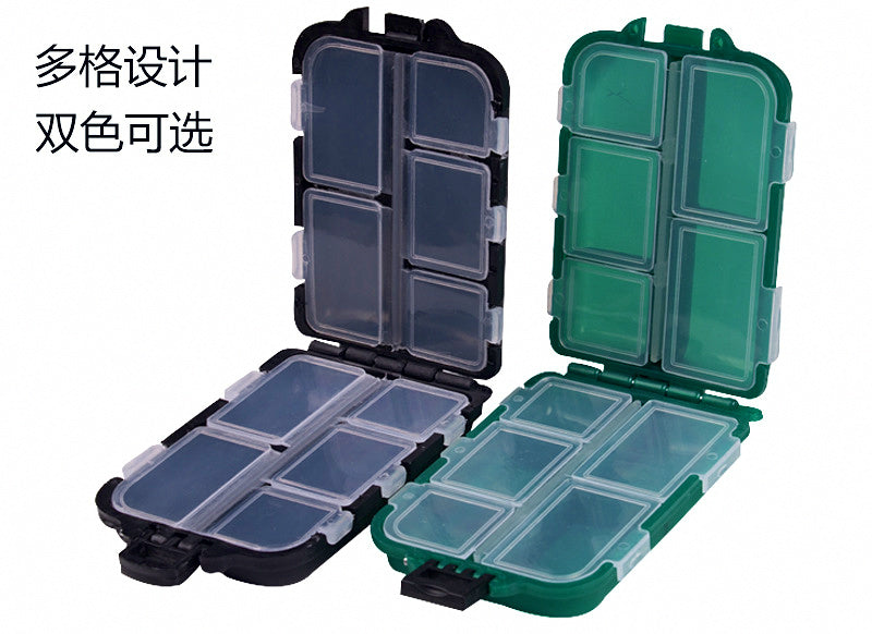 10-Compartment Small Tackle Box, 9.5 x 6.5 x 3 cm (3.7 in) – product photo