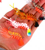 Soft Shrimp Lure with Hook, Saltwater Soft Bait, 1/2/4 Pack – product photo