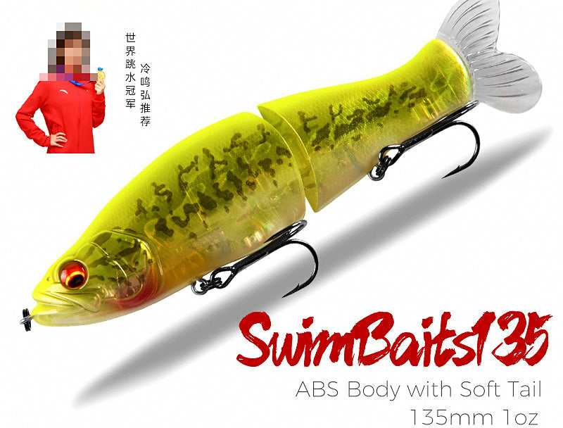 Jointed Floating Minnow Hard Bait, 13.5 cm (5.3 in), 30 g (1.1 oz) – product photo
