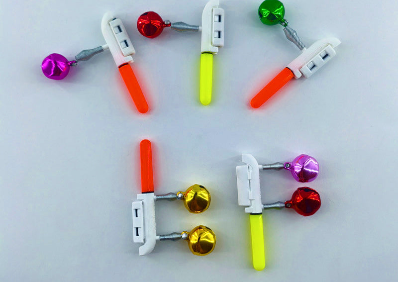 Clip-On LED Rod Tip Light with Bell, Night Fishing – product photo
