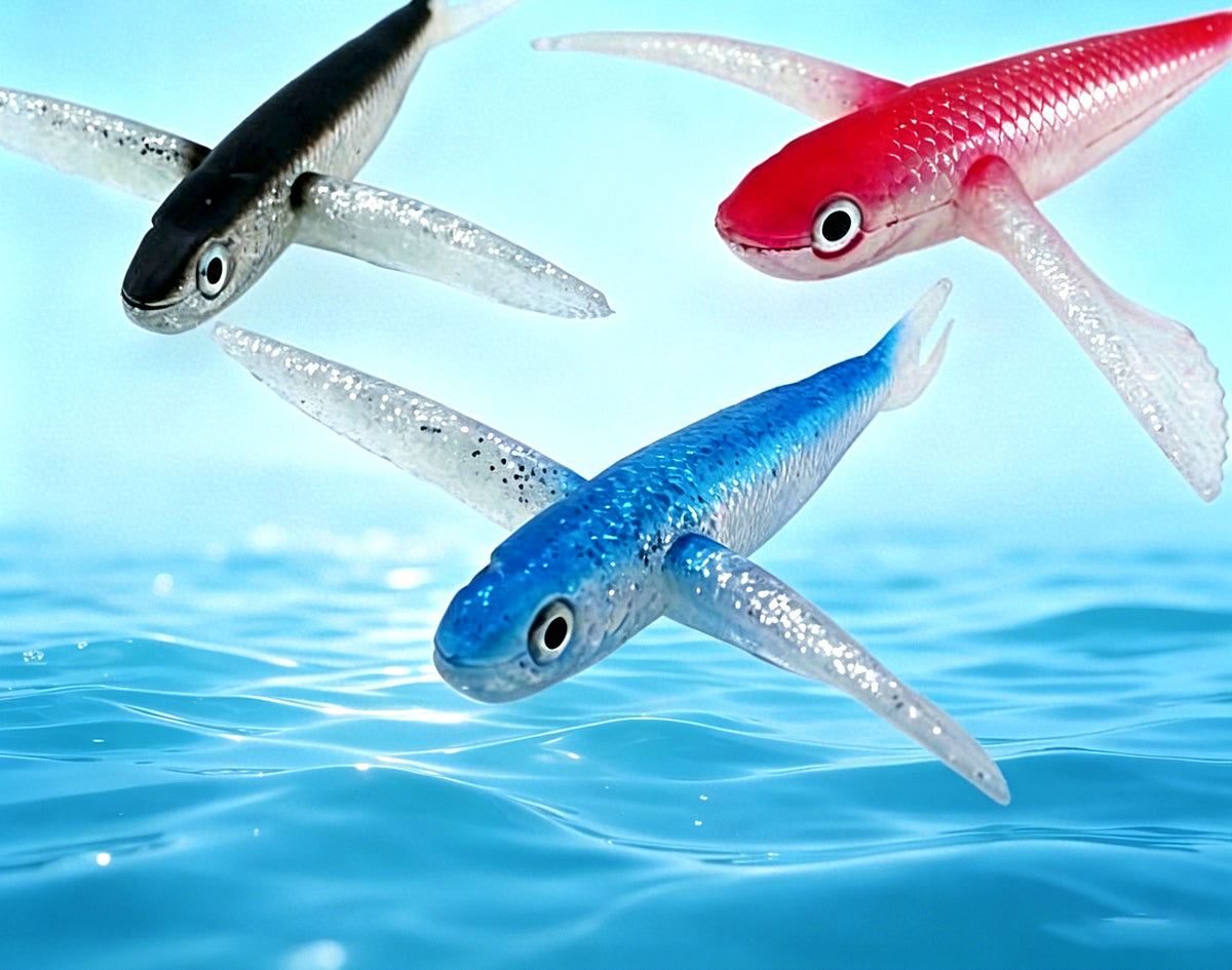 Flying Fish Soft Trolling Lure, 17 or 21 cm (6.7 or 8.3 in) – product photo
