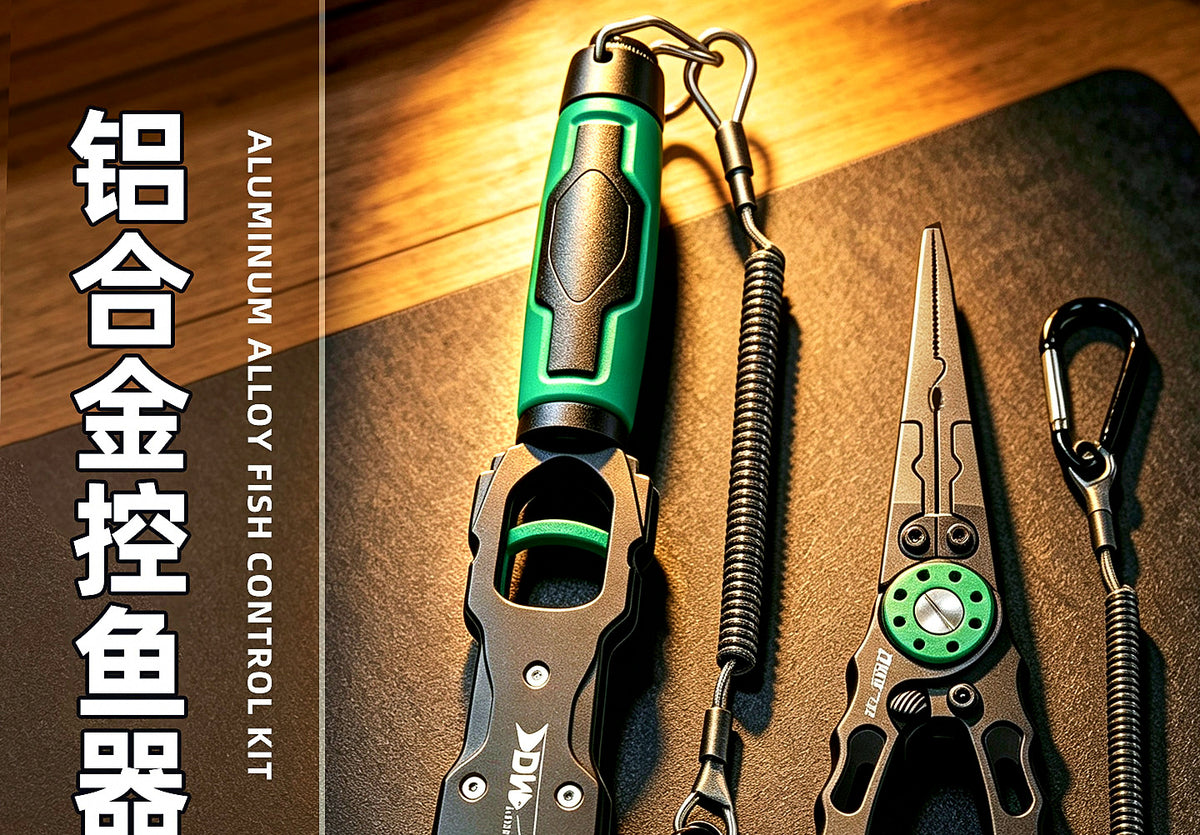 Aluminum Fish Gripper with Scale, Lightweight Lip Grip – product photo