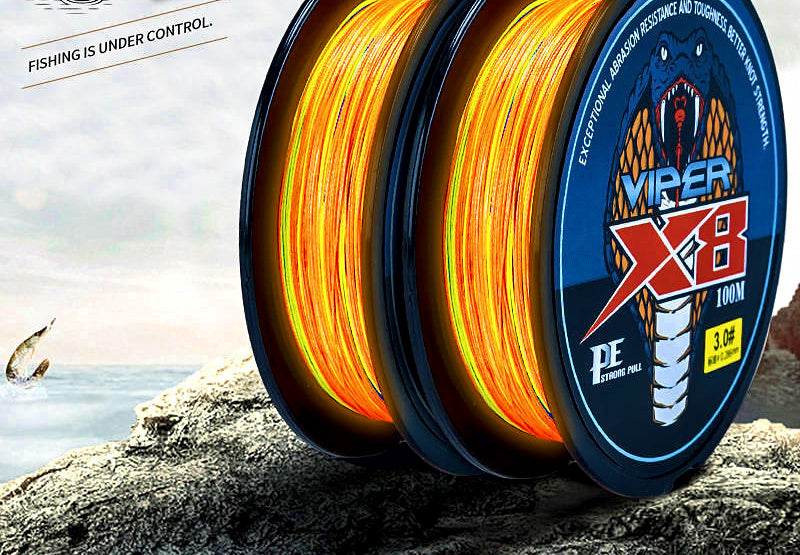 8-Strand PE Braided Fishing Line, 100/150/300 m (109–328 yd) – product photo