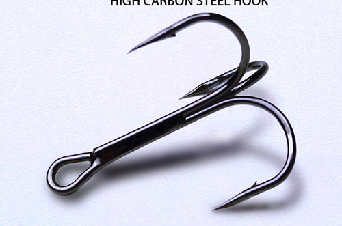 Carbon Steel Treble Hooks, Sizes 18 to 15/0 – product photo