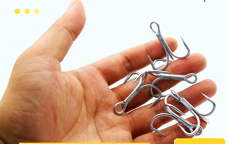 5X Strong Treble Hooks, Barbed, Pack of 5, Sizes 8–3/0 – product photo