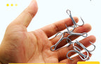 5X Strong Treble Hooks, Barbed, Pack of 5, Sizes 8–3/0 – product photo