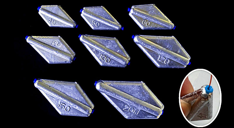 Airplane Casting Sinkers, 1.4–7.1 oz (40–200 g) – product photo