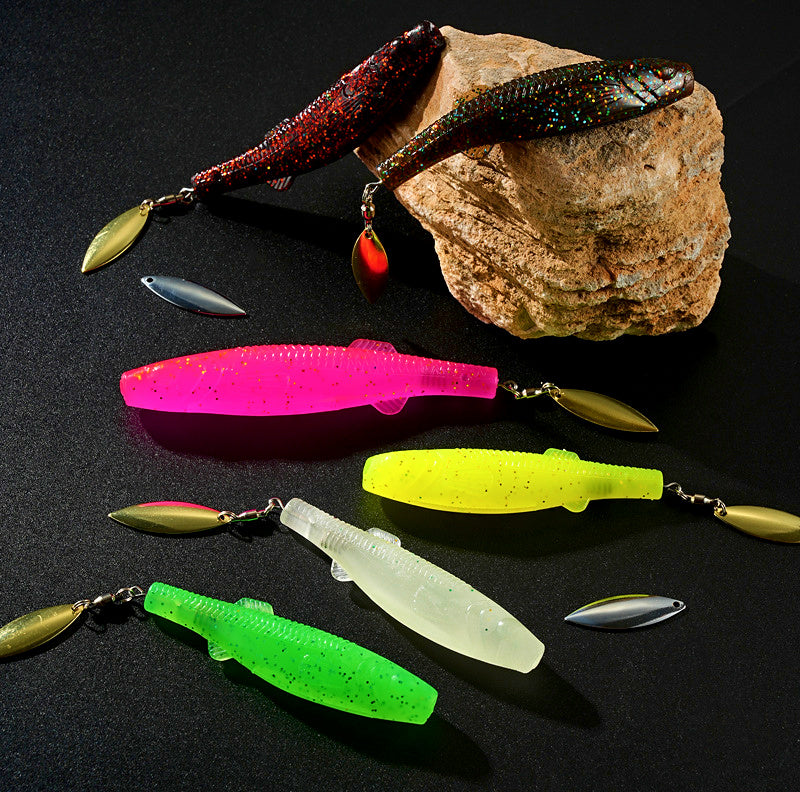 Paddle Tail Soft Bait with Spinner Blade, 12–14 cm (4.7–5.5 in) – product photo