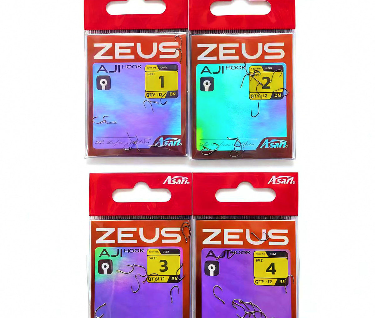 Aji Saltwater Hooks, Ring Eye Barbed, 12 Pack – product photo