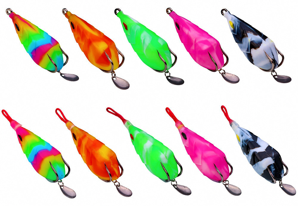 Weedless Topwater Frog Lure, Upturned Hook, Resin – product photo