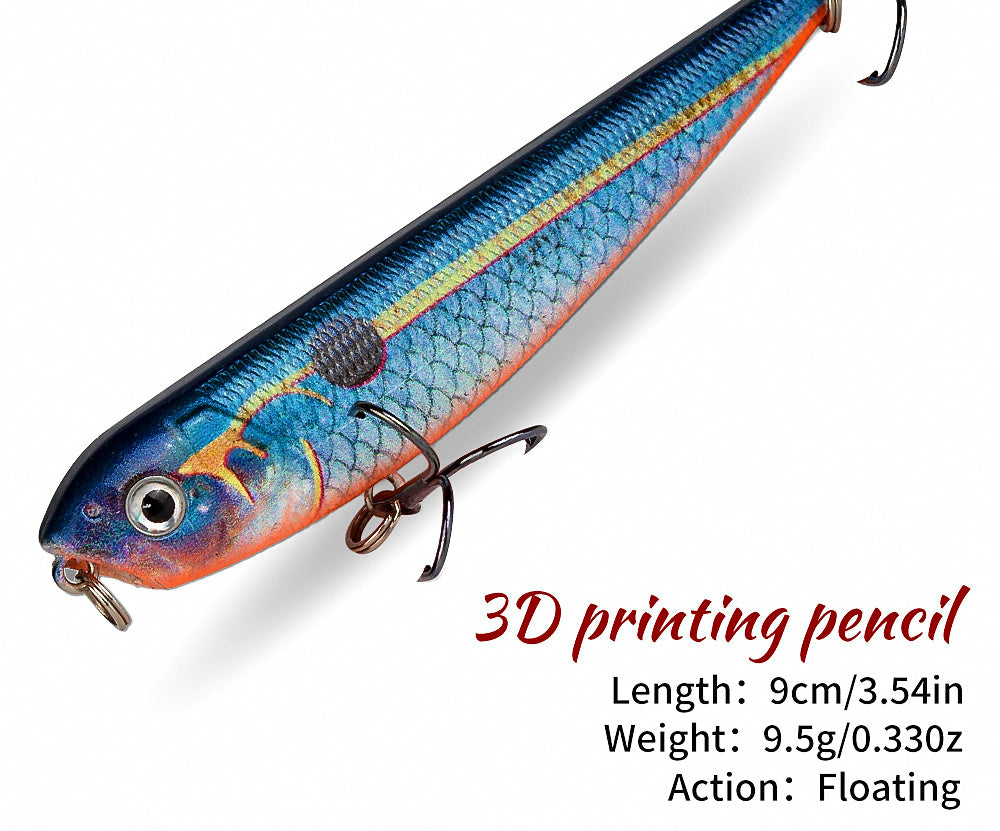3D-Printed Pencil Lure, Fish-Shaped Saltwater Bait – product photo