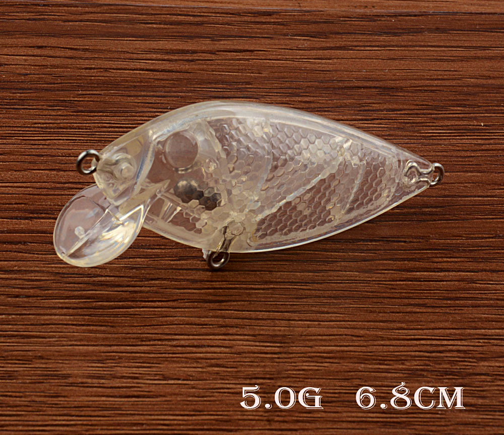 Unpainted Blank Shad Hard Bait, 6.8 cm (2.7 in) 5 g – product photo