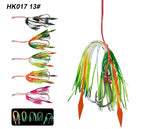 Silicone Skirt Squid Hook Rig, 14 cm (5.5 in), Size 13 Barbed – product photo