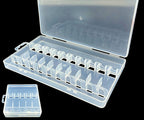 Clear Plastic Tackle Box for Squid Jigs & Lures, 5 or 10 Slot – product photo