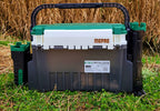 Plastic Tackle Box Seat with Rod Holder Options – product photo