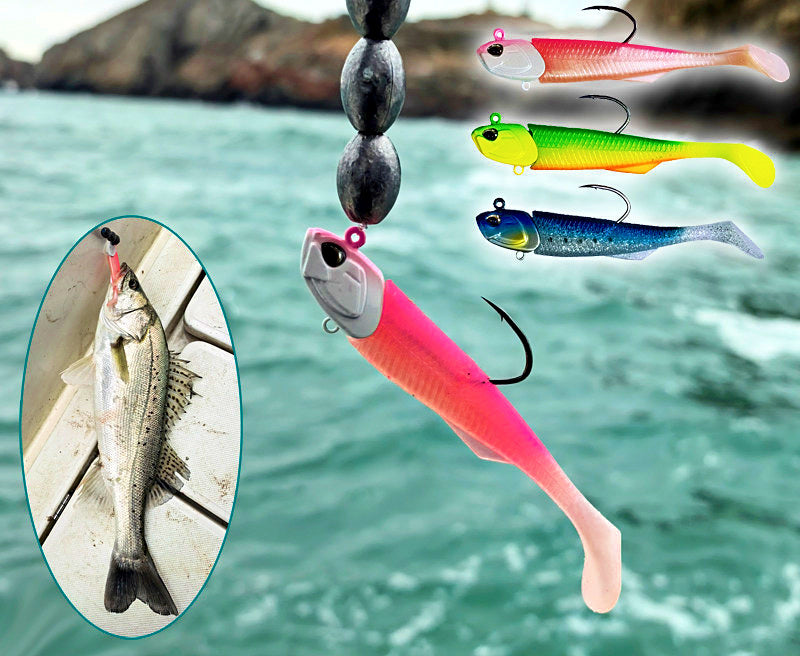 T-Tail Soft Swimbait with Lead Jig Head, 36–45 g (1.3–1.6 oz) – product photo