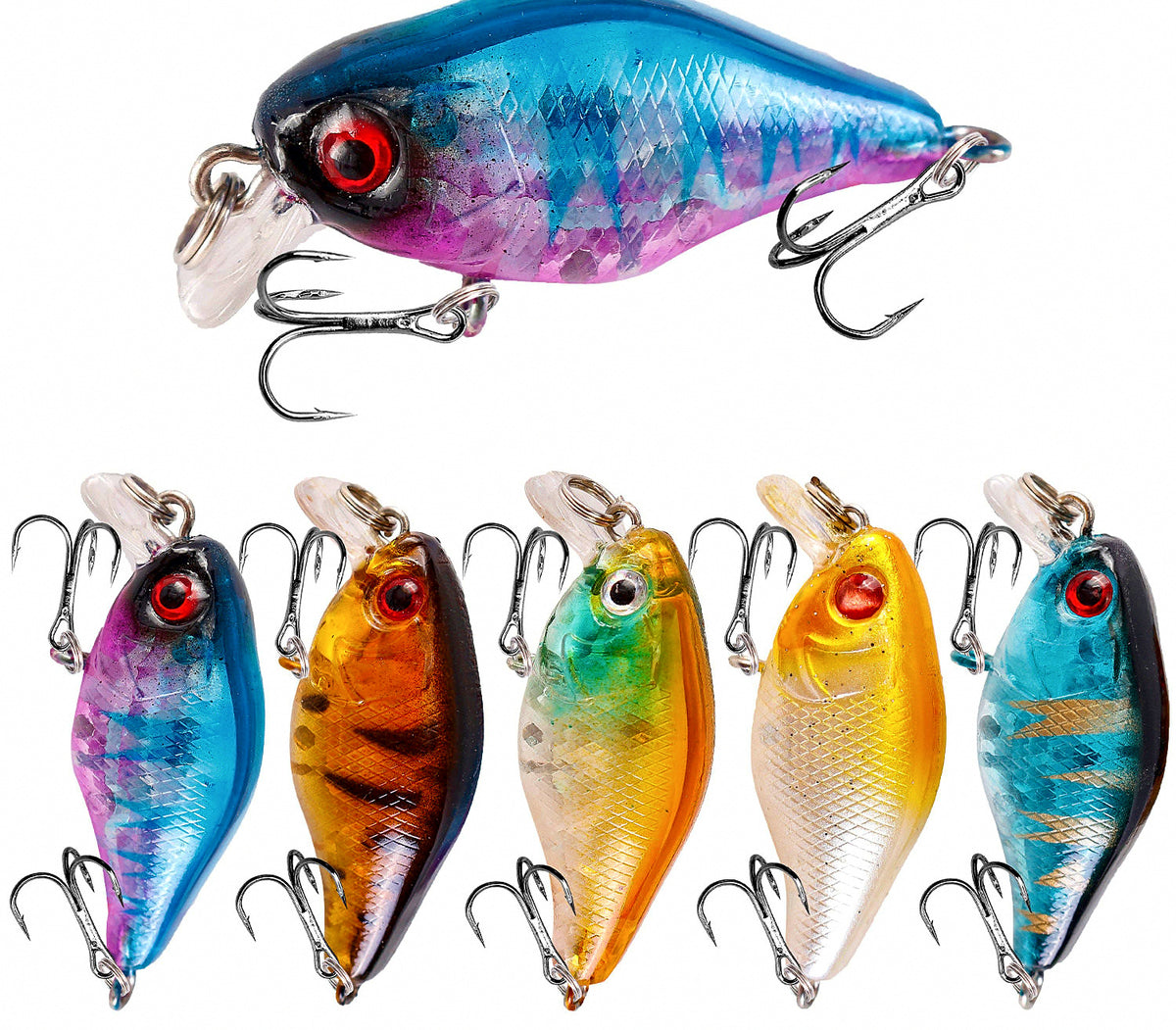 Mini Minnow Hard Bait, 3–4.5 cm (1.2–1.8 in) – product photo