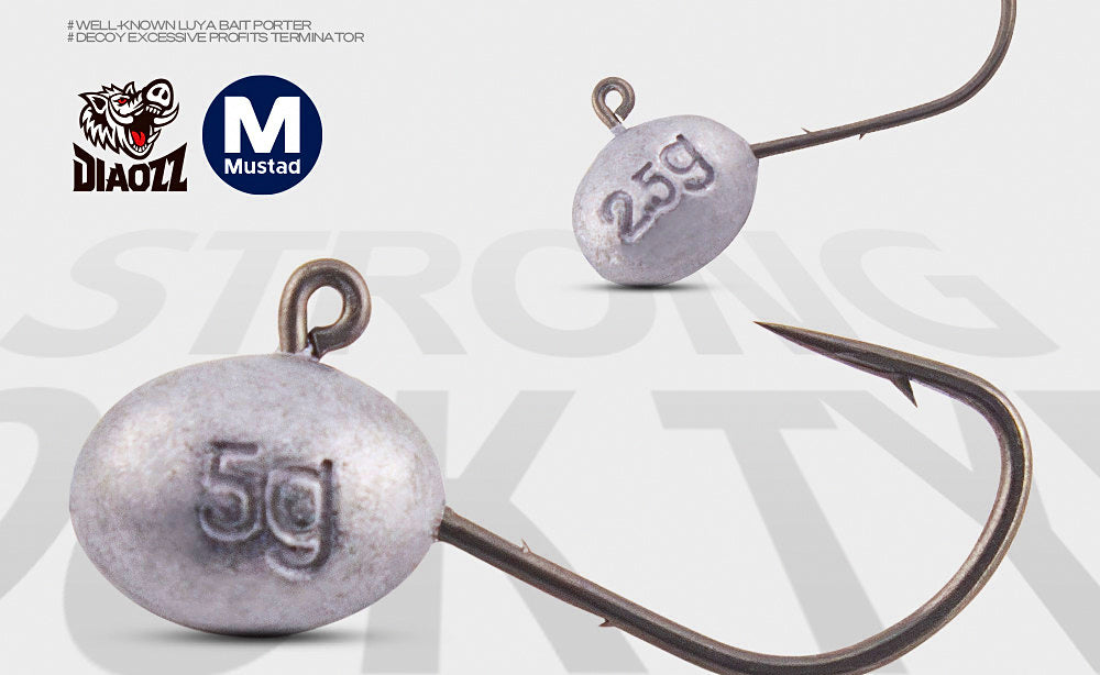 Jig Head Hooks for Soft Baits, #8 to 1/0, 1–7 g (0.04–0.25 oz) – product photo