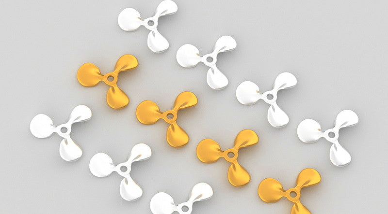 Spinner Blades for Lure Building, Gold & Silver, 10–16 mm – product photo