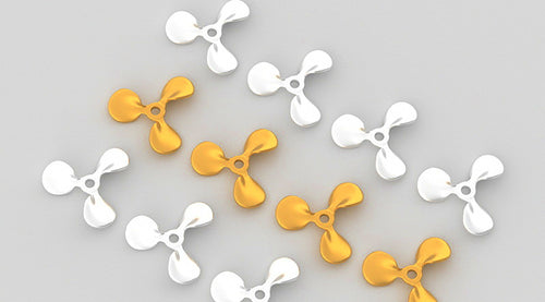 Spinner Blades for Lure Building, Gold & Silver, 10–16 mm – product photo