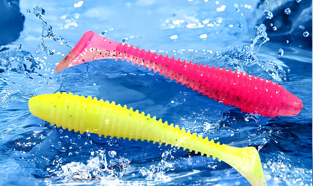 Mini Ribbed T-Tail Soft Bait Grub, 3.5 & 4.5 cm (1.4 & 1.8 in) – product photo