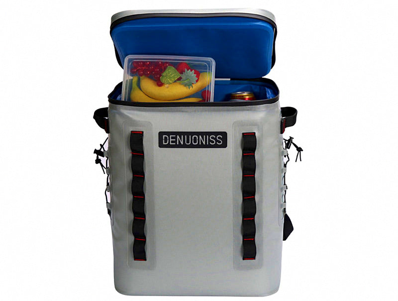 Insulated Cooler Backpack, Light Gray – product photo