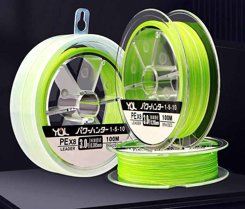 8-Strand PE Braided Fishing Line, 100–150 m, PE 0.6–6.0 – product photo