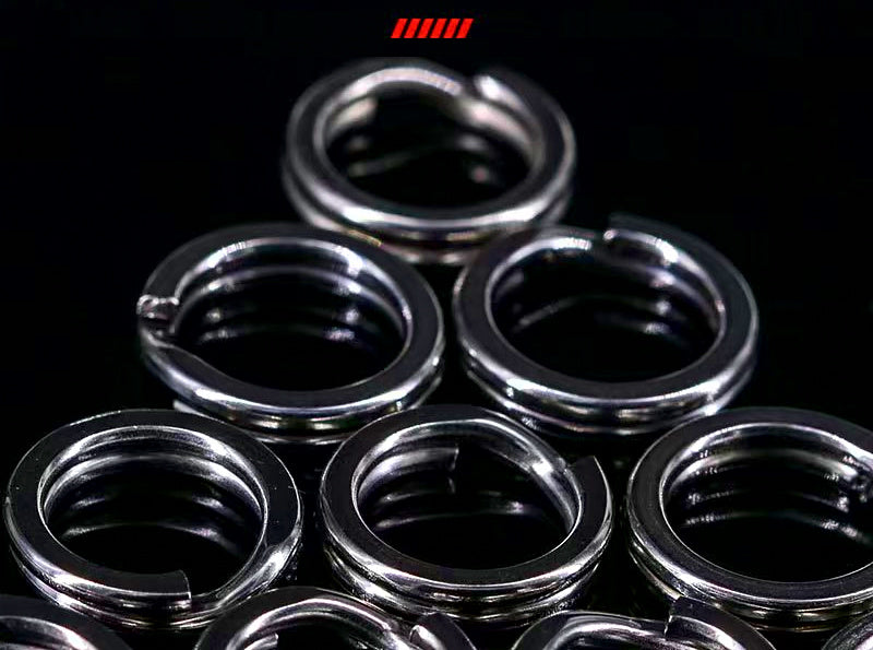Heavy-Duty Flat Wire Split Rings, 50 Pack, 5–11 mm OD – product photo