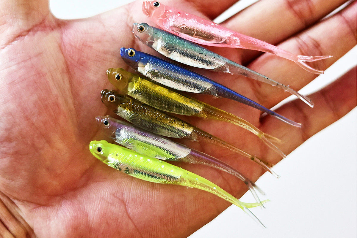 T-Tail Soft Swimbait with Reflective Foil, 7–8 cm (2.8–3.1 in) – product photo