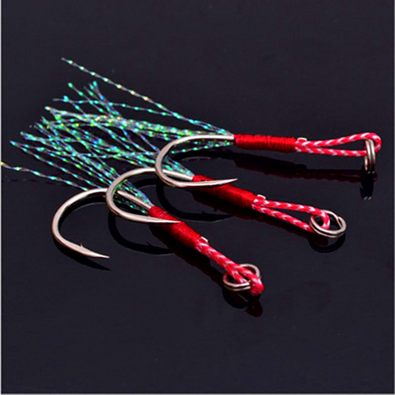 Hand-Tied Jig Assist Hooks, Single or Double, Size #8–#26 – product photo