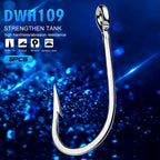 Stainless Steel Barbed Jig Hooks, 5-Pack, 6/0–12/0 – product photo