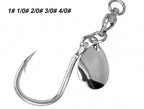 Ball Bearing Swivel Single Hook for Metal Jigs, Size 1 to 4/0 – product photo