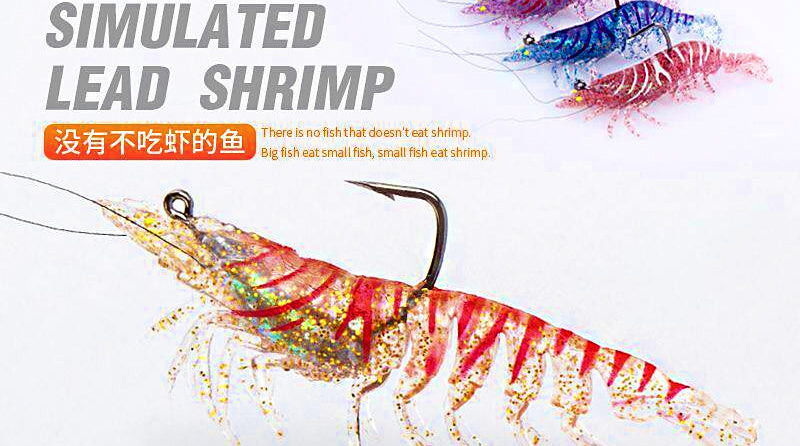 Segmented Shrimp Soft Bait Lure, 8–9.5 cm (3.1–3.7 in) – product photo