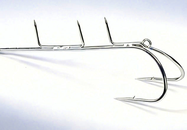 Double Hook Cutlassfish Rig, Size 2, Barbed, Boat Fishing – product photo