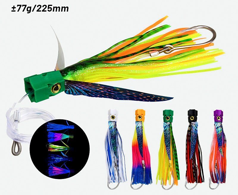 Flying Fish Trolling Lure with UV Skirt and Wings – product photo