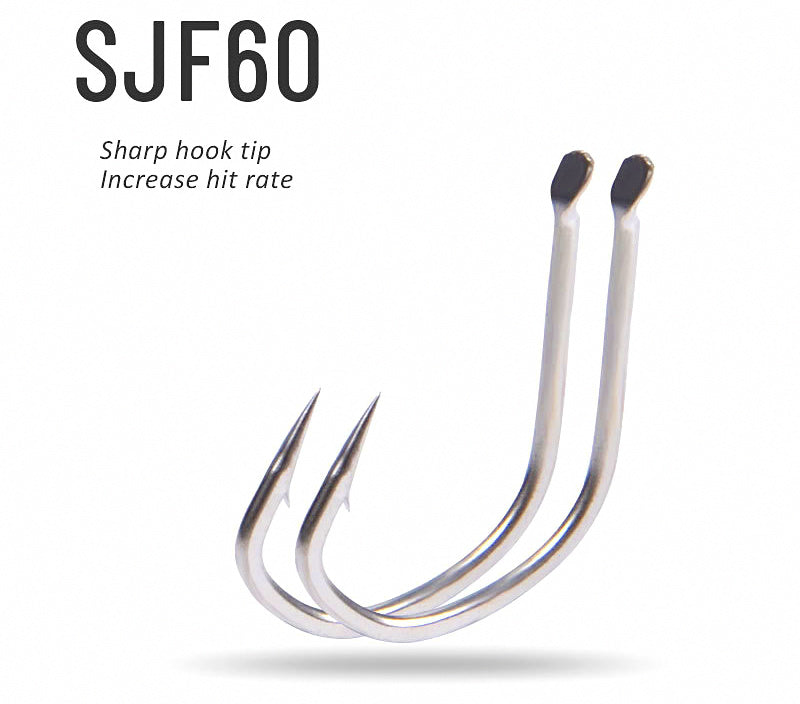 Barbed Long Shank Saltwater Hooks, Sizes 1/0–4/0 – product photo