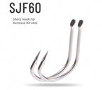 Barbed Long Shank Saltwater Hooks, Sizes 1/0–4/0 – product photo