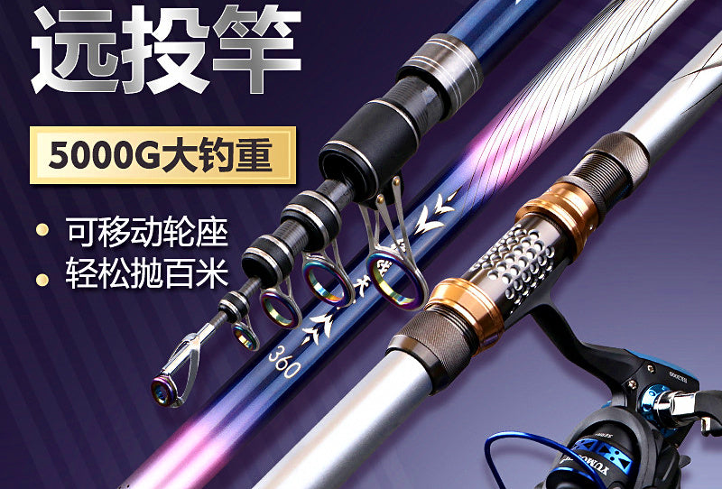 Telescopic Carbon Casting Rod, Extra Hard Action, 3.6–4.5 m – product photo