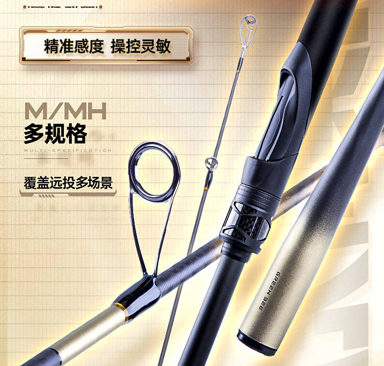 Carbon Shore Casting Rod, 2-Piece, 2.4–3.0 m (7.9–9.8 ft) – product photo