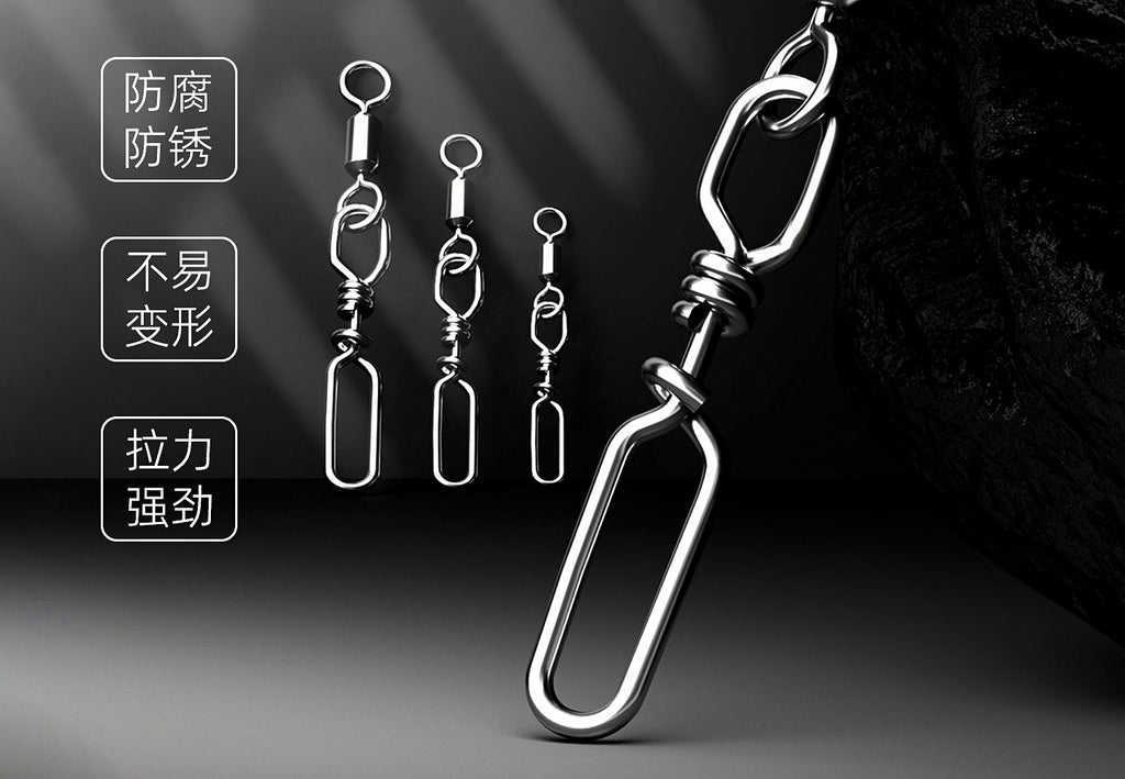 Stainless Steel Narrow Lure Snaps, 10 or 20 Pack – product photo