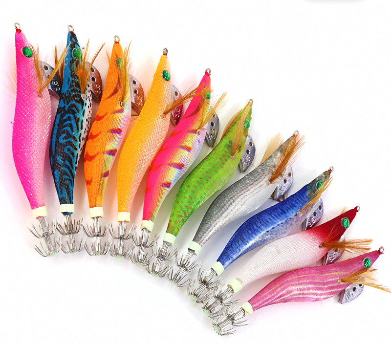 Glow Wood Shrimp Squid Jig, 1.5–3.5 in, 8–19 g (0.3–0.7 oz) – product photo