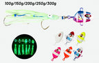 Glow Slow Pitch Jig with Squid Hook, 100–300 g (3.5–10.6 oz) – product photo