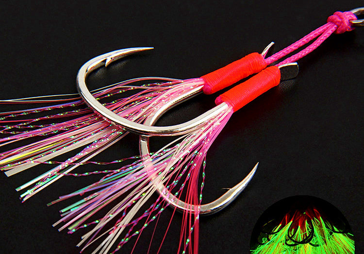 Wire Assist Hooks for Jigs, Single & Double, #1 to 5/0 – product photo