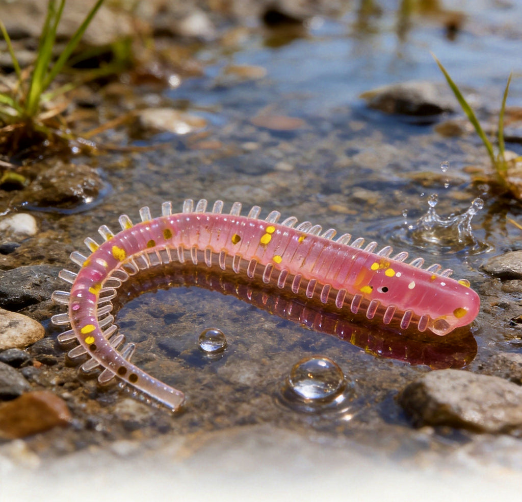 Floating Soft Worm Lures, Sandworm Style, 4.5 & 6 cm – product photo