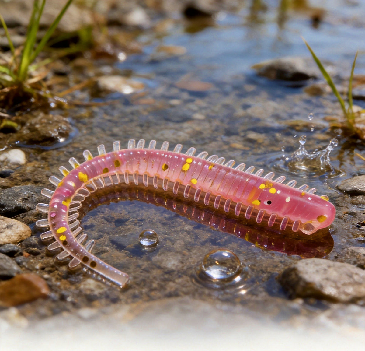 Floating Soft Worm Lures, Sandworm Style, 4.5 & 6 cm – product photo