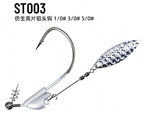 Spinner Blade Jig Head Hooks, Spring Lock, Sizes 1/0-5/0 – product photo