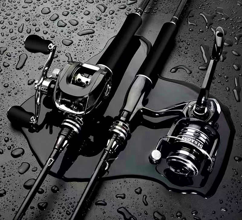 2-Piece Carbon Lure Rod & Reel Combo, 1.6–2.7 m (5.2–8.9 ft) – product photo